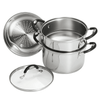 Tramontina Stainless Steel 3 Quart Steamer & Double-Boiler, 4 Piece EasyOptionXY LLC
