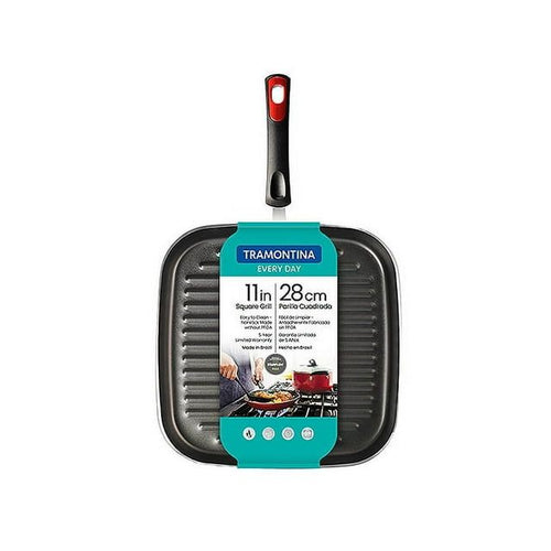 Tramontina EveryDay 11 in Aluminum Nonstick Square Grill Pan Red EasyOptionXY LLC