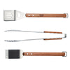 Tramontina 3 PK Utensils Set (Spatula, Meat Tong, Grill Brush) Wood Handle Churrasco EasyOptionXY LLC