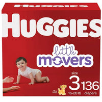 Huggies Little Movers Baby Diapers Size 3; Count 136