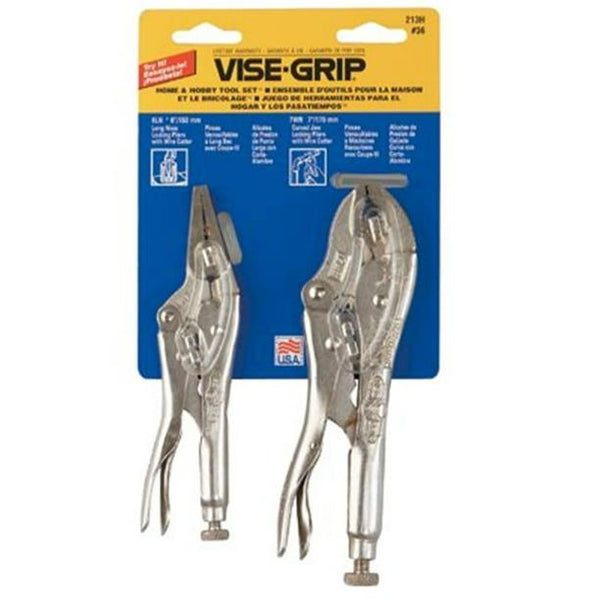IRWIN Vise-Grip 6 & 7 in Alloy Steel Locking Pliers Set Silver 2 pk EasyOptionXY LLC