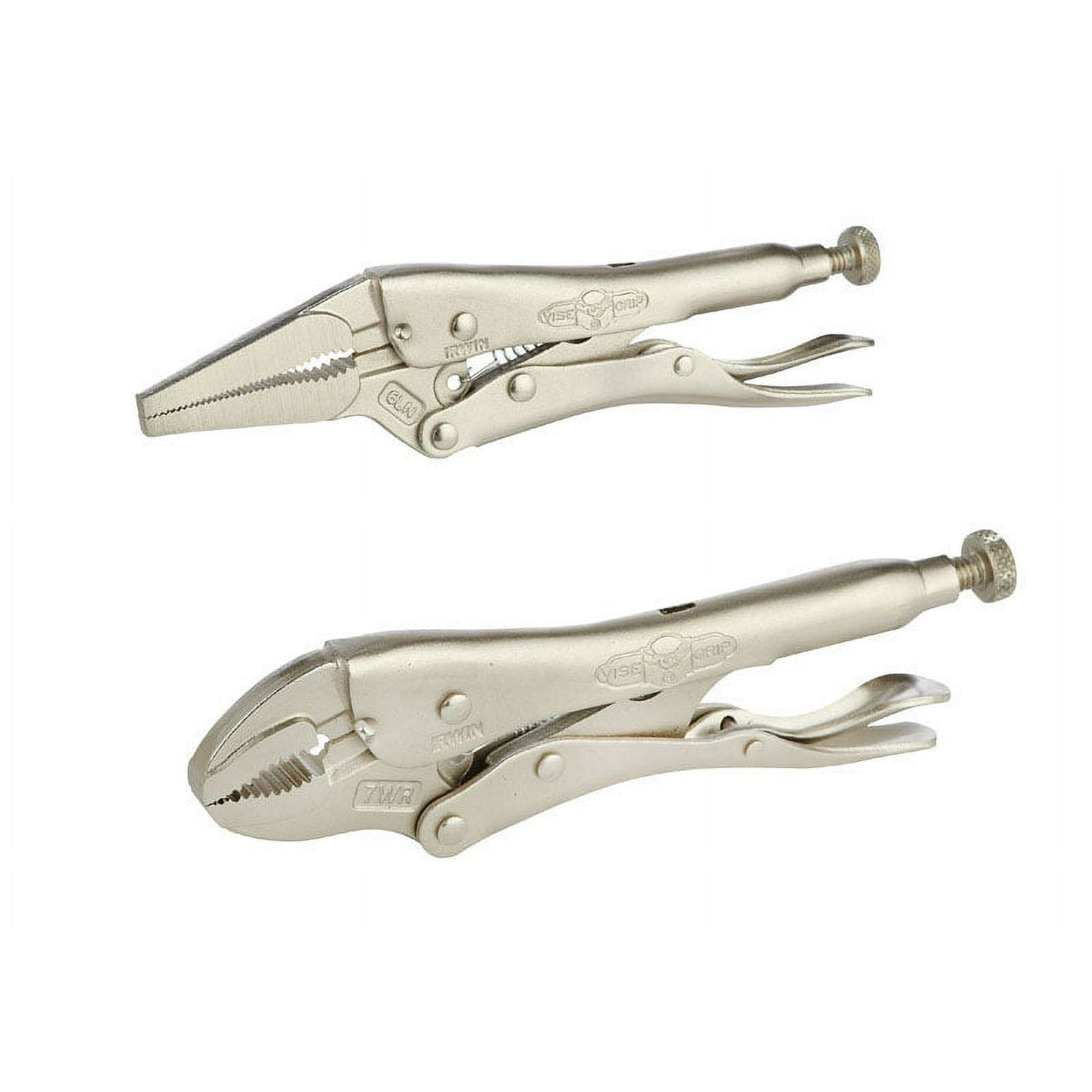 IRWIN Vise-Grip 6 & 7 in Alloy Steel Locking Pliers Set Silver 2 pk EasyOptionXY LLC