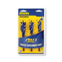 Irwin Speedbor Multi Size in Dia Carbon Steel Wood Boring Bit Quick-Change Hex Shank 3 Pc EasyOptionXY LLC
