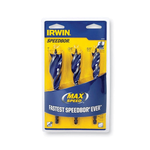 Irwin Speedbor Multi Size in Dia Carbon Steel Wood Boring Bit Quick-Change Hex Shank 3 Pc EasyOptionXY LLC