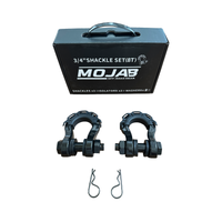 3/4” Forged Steel D-shackle set (8T) (LIFE TIME WARRANTY*) MOJAB OFFROAD