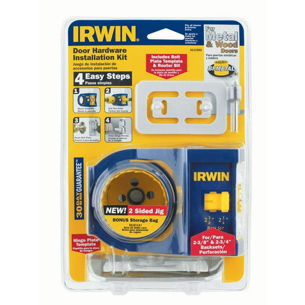IRWIN 2-3/4 in. L Bi-Metal Door Lock Installation Kit 1 pc. EasyOptionXY LLC