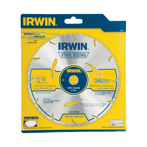 Irwin Marathon 7-1/4 in. Dia. x 5/8 in. Steel Circular Saw Blade 120 teeth 1 pc. EasyOptionXY LLC