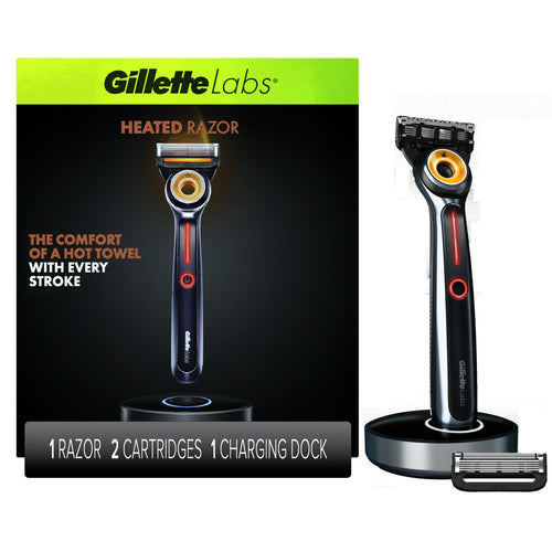 Gillette Labs Heated Razor Starter Kit - 1 Handle, 2 Blade Refills, 1 Charging Dock EasyOptionXY LLC