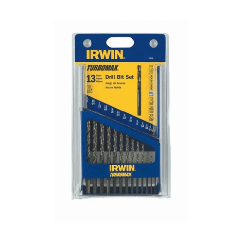 Irwin Hanson 73136 13-Piece High Speed Steel Drill Bit Set with Turbo Point Tip and Metal Index Case EasyOptionXY LLC