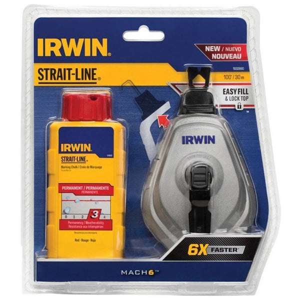 Irwin 1932890 100 ft. Mach6 Chalk &amp; Reel Set EasyOptionXY LLC