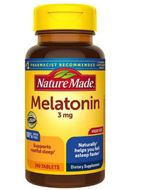 Nature Made Melatonin 3mg Tablets, 100% Drug Free Sleep Aid for Adults, 240 Tablets, 240 Day Supply EasyOptionXY LLC