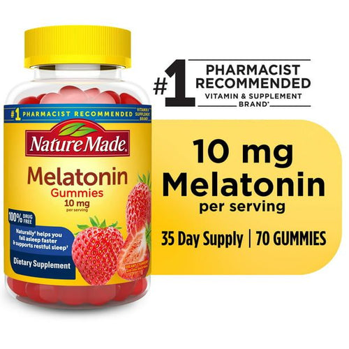Nature Made Melatonin 10mg per serving Gummies, 100% Drug Free Sleep Aid, 70 Count EasyOptionXY LLC