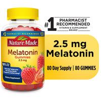 Nature Made Melatonin 2.5 mg Gummies, 100% Drug Free Sleep Aid for Adults, 80 Count EasyOptionXY LLC
