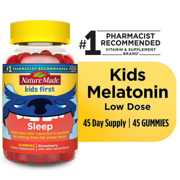 Nature Made Kids First Sleep, Kids Melatonin Gummies, Sleep Aid, 45 Count EasyOptionXY LLC
