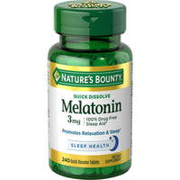 Nature's Bounty Melatonin Supplement, 3mg, 240 Quick Dissolve Tablets EasyOptionXY LLC