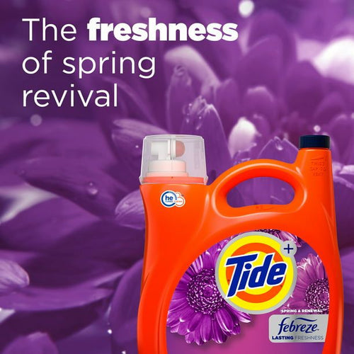 Tide Plus Febreze Spring & Renewal Liquid Laundry Detergent, 94 Loads, 146 oz EasyOptionXY LLC
