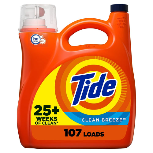 Tide Liquid Laundry Detergent, Clean Breeze, 100 Loads, 146 oz EasyOptionXY LLC
