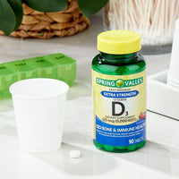 Spring Valley Extra Strength Vitamin D3 Fast Dissolve Tablets Dietary Supplement, 125 Mcg (5,000 IU), Strawberry Flavor, 90 Count EasyOptionXY LLC