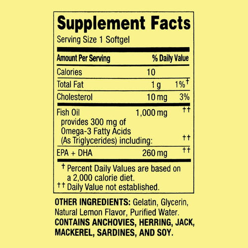 Spring Valley Omega-3 Fish Oil Soft Gels, Heart Health Dietary Supplement, 1000 mg, 60 Count EasyOptionXY LLC