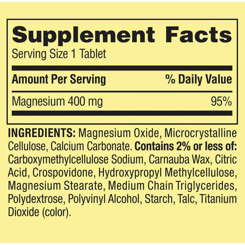 Spring Valley Magnesium Bone & Muscle Health Dietary Supplement Tablets, 400 mg, 250 Count EasyOptionXY LLC