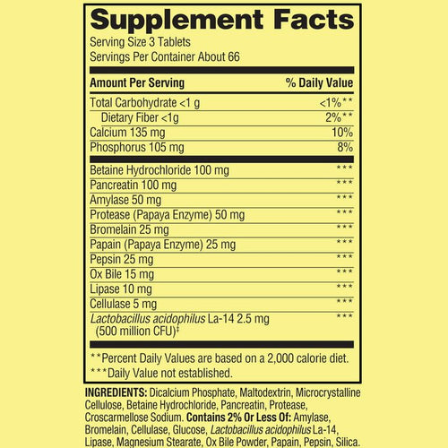 Spring Valley Probiotic Multi-Enzyme Digestive Formula Tablets, 200 Count EasyOptionXY LLC