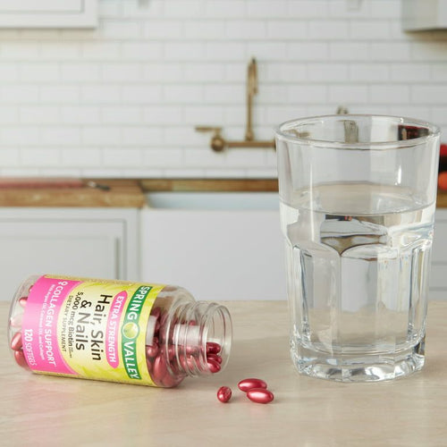 Spring Valley Hair, Skin & Nails Dietary Supplement Softgels, 5,000 Mcg, 120 Count EasyOptionXY LLC