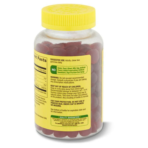 Spring Valley Non GMO Biotin Vegetarian Gummies, Blueberry, 5000 mcg, 150 Count EasyOptionXY LLC