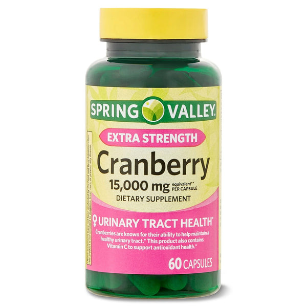 Spring Valley Extra Strength Cranberry Dietary Supplement Capsules, 15,000mg Equivalent, 60 Count EasyOptionXY LLC