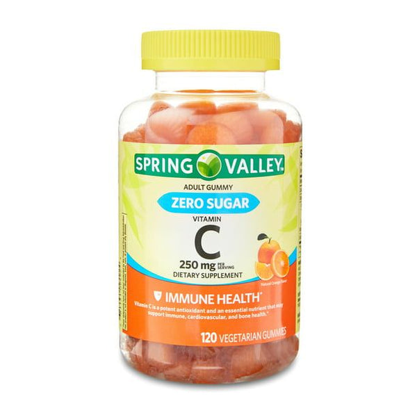 Spring Valley Zero Sugar Vitamin C Gummies Dietary Supplement, 250 mg, 120 Count EasyOptionXY LLC