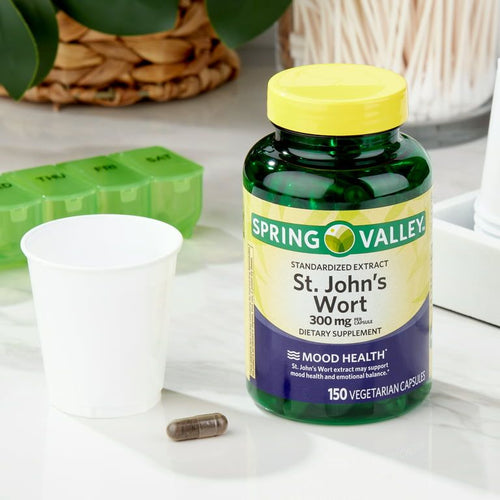 Spring Valley St. John's Wort Standardized Extract Capsules Dietary Supplement, 300 mg, 150 Count EasyOptionXY LLC