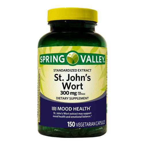 Spring Valley St. John's Wort Standardized Extract Capsules Dietary Supplement, 300 mg, 150 Count EasyOptionXY LLC