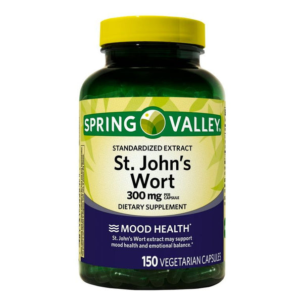 Spring Valley St. John's Wort Standardized Extract Capsules Dietary Supplement, 300 mg, 150 Count EasyOptionXY LLC