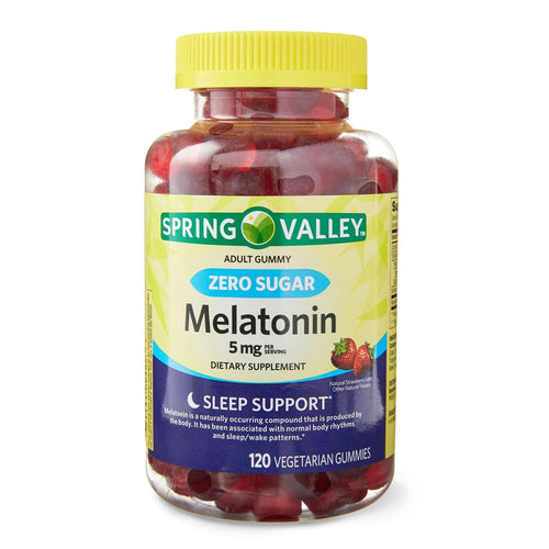 Spring Valley Zero Sugar Melatonin Sleep Support Dietary Supplement Gummies, 5 mg, 120 Count EasyOptionXY LLC