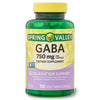 Spring Valley GABA Amino Acid Supplement, 750 mg, Unflavored, 100 Count EasyOptionXY LLC