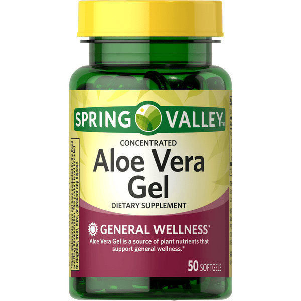 Spring Valley Concentrated Aloe Vera Gel Dietary Supplement, 50 Count EasyOptionXY LLC