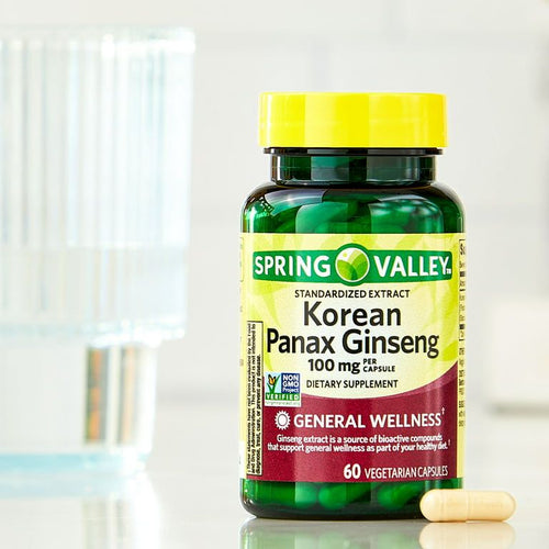 Spring Valley Korean Panax Ginseng Vegetarian Capsules, 100 mg, 60 Count EasyOptionXY LLC