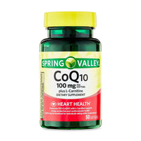 Spring Valley CoQ10 plus L-Carnitine Heart Health Dietary Supplement Softgels, 100 mg, 50 Count EasyOptionXY LLC