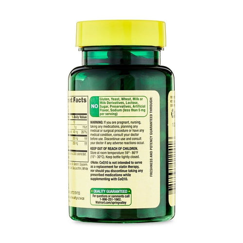 Spring Valley CoQ10 plus L-Carnitine Heart Health Dietary Supplement Softgels, 100 mg, 50 Count EasyOptionXY LLC
