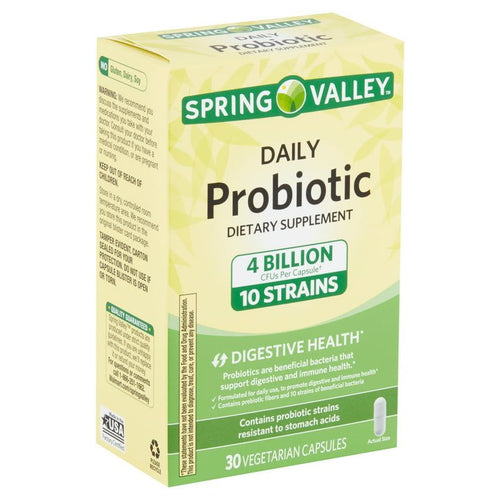 Spring Valley Daily Probiotic Dietary Supplement Vegetarian Capsules for Digestive Health, 30 Count EasyOptionXY LLC