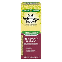 Spring Valley Brain Performance Memory Support Dietary Supplement Vegetarian Capsules, 60 Count EasyOptionXY LLC
