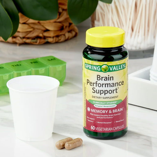 Spring Valley Brain Performance Memory Support Dietary Supplement Vegetarian Capsules, 60 Count EasyOptionXY LLC