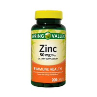 Spring Valley Zinc Immune Support Dietary Supplement Caplets, 50 mg, 200 Count EasyOptionXY LLC