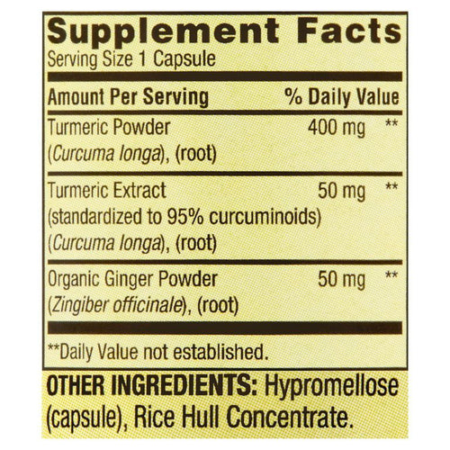 Spring Valley Turmeric Curcumin with Ginger Powder General Wellness Dietary Supplement Vegetarian Capsules, 500 mg, 90 Count EasyOptionXY LLC
