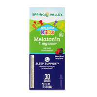 Spring Valley Kid's Melatonin Liquid Dietary Supplement, 1 fl oz, 1mg, Berry Flavor EasyOptionXY LLC
