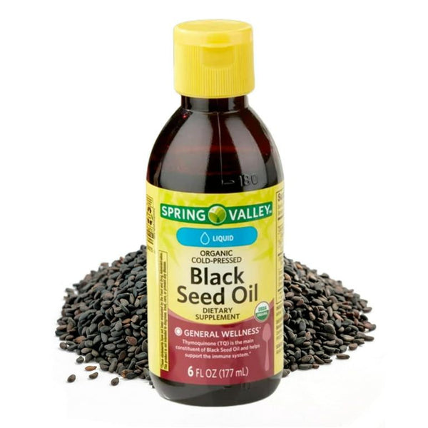 Spring Valley Organic Cold-Pressed Black Seed Oil, Liquid Dietary Supplement, 6 fl oz EasyOptionXY LLC