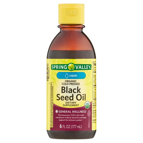 Spring Valley Organic Cold-Pressed Black Seed Oil, Liquid Dietary Supplement, 6 fl oz EasyOptionXY LLC