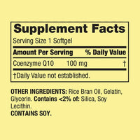 Spring Valley Rapid-Release CoQ10, 100 mg Softgels, 120 Count EasyOptionXY LLC