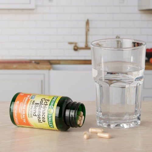 Spring Valley Echinacea Goldenseal Blend Dietary Supplement, 900 mg, 75 Vegetarian Capsules EasyOptionXY LLC