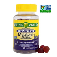 Spring Valley Non GMO Melatonin Dietary Supplement Gummies, Blueberry, 10 mg, 60 Count EasyOptionXY LLC