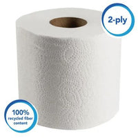 Scott Essential 100% Recycled Fiber SRB Bathroom Tissue, Septic Safe, 2-Ply, White, 506 Sheets/Roll, 80 Rolls/Carton EasyOptionXY LLC